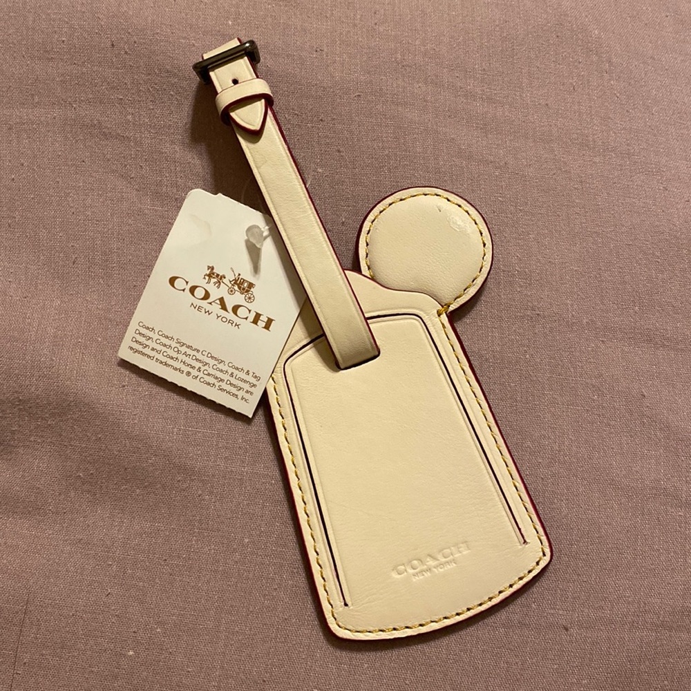 Coach Leather Luggage Tag NWT
